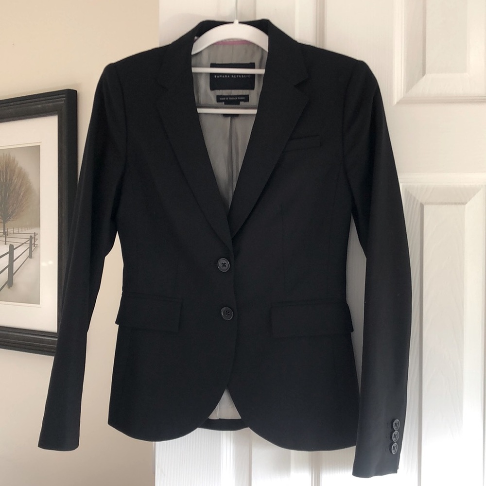 Black Tailored Blazer - Banana Republic